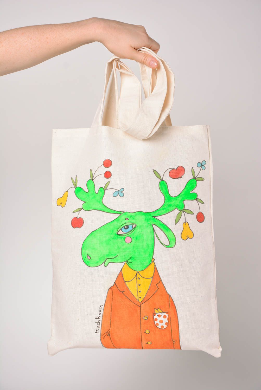 Handmade Stoff Tragetasche Designer Tasche Damen Accessoire Stoff Tasche hübsch foto 3