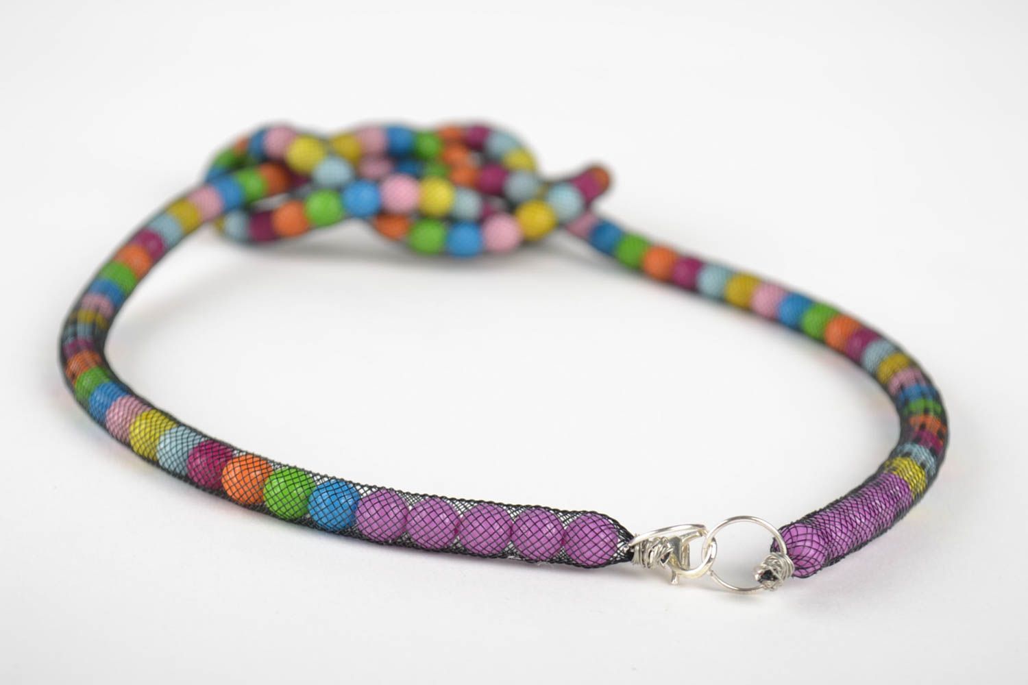 Handmade Glasperlen Halskette Modeschmuck Collier Accessoire für Frauen bunt foto 4