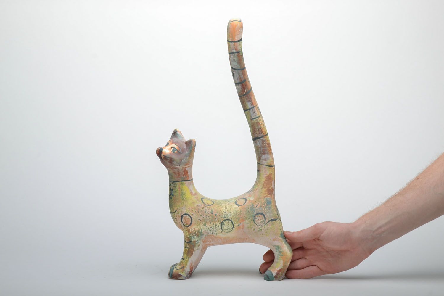 Figurine en céramique en forme de chat originale photo 5