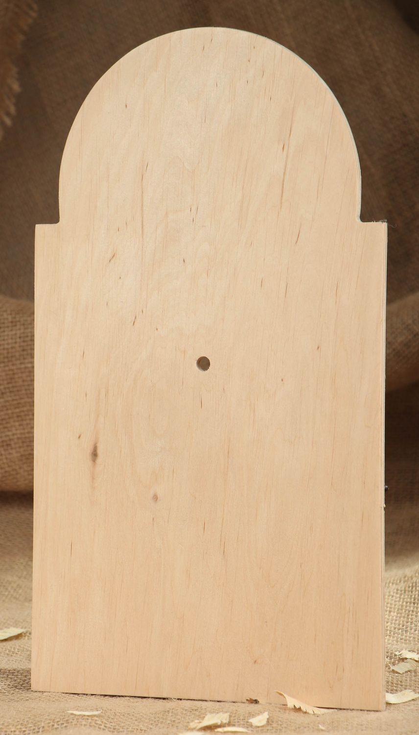 Pieza en blanco de madera con forma de reloj para decoupaje foto 5
