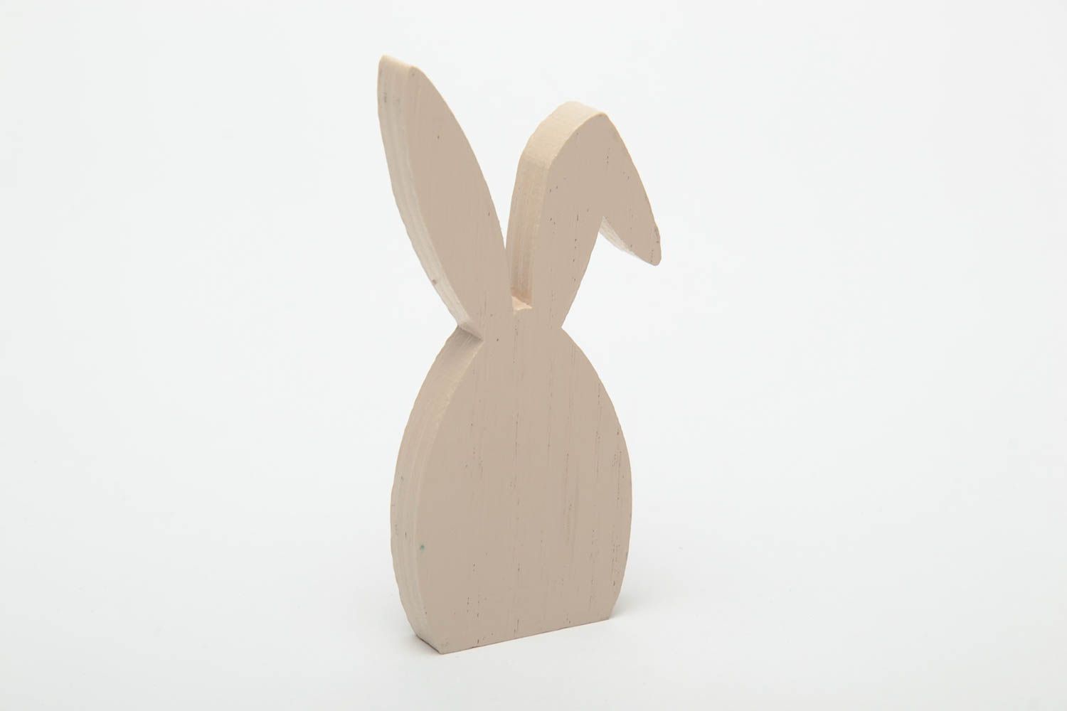 Plywood figurine of rabbit with heart-shaped nose photo 3