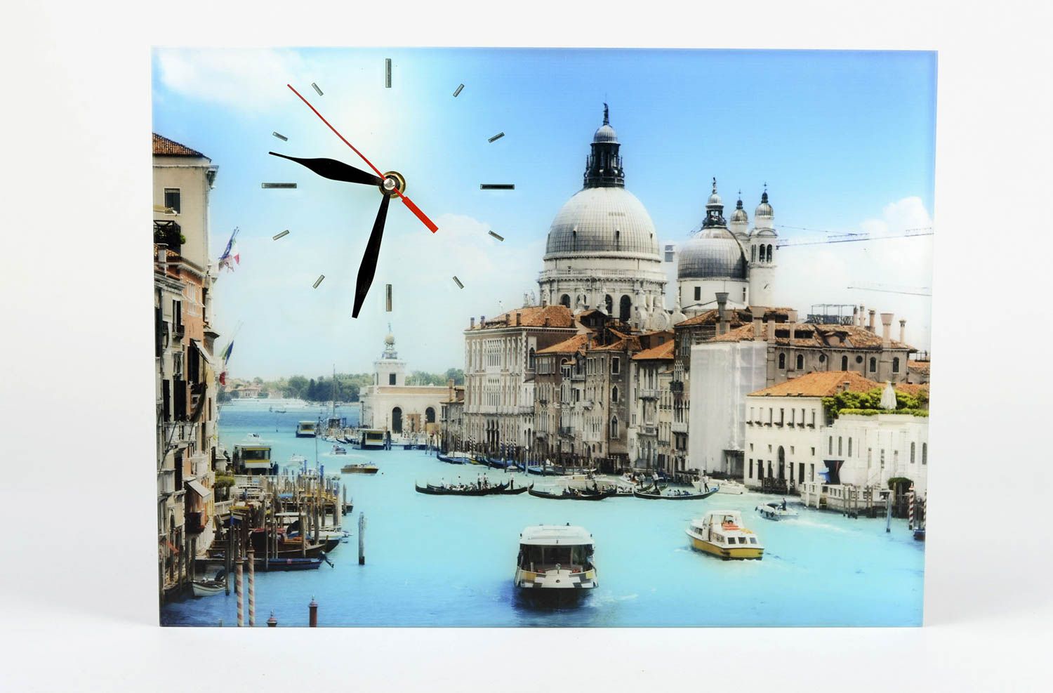 Horloge murale fait main Horloge déco en verre Accessoire maison Venise photo 2