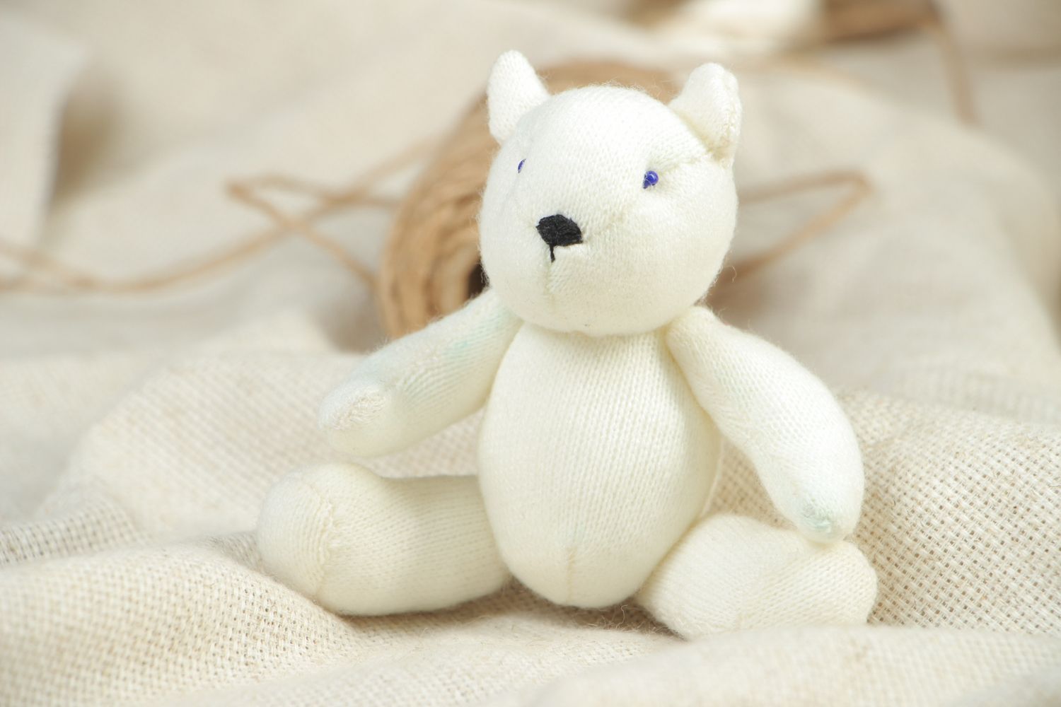 Handmade designer polyester toy Polar Bear photo 4