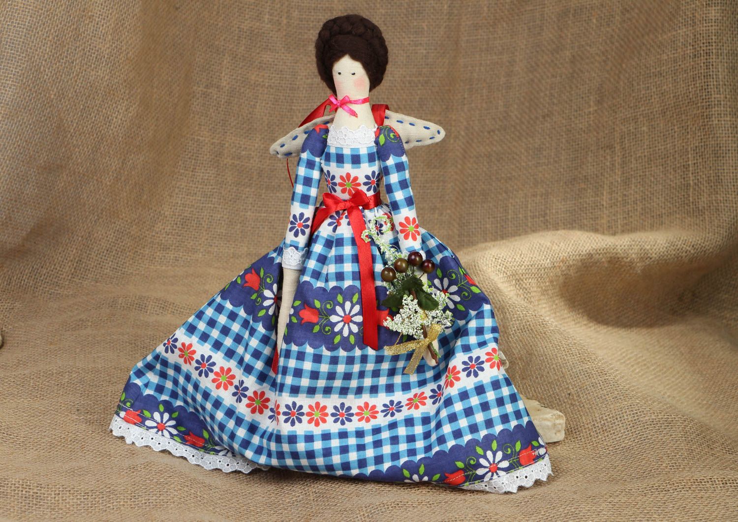 Textile doll for packages photo 5