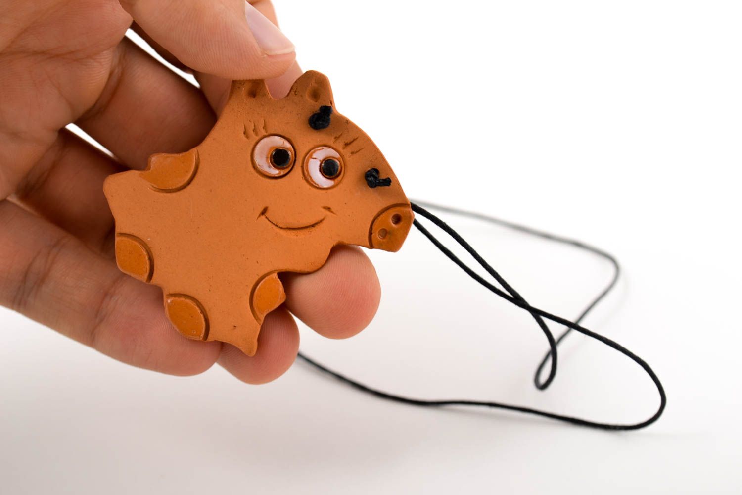Handmade pendant for children clay pendant unusual accessory gift ideas photo 6