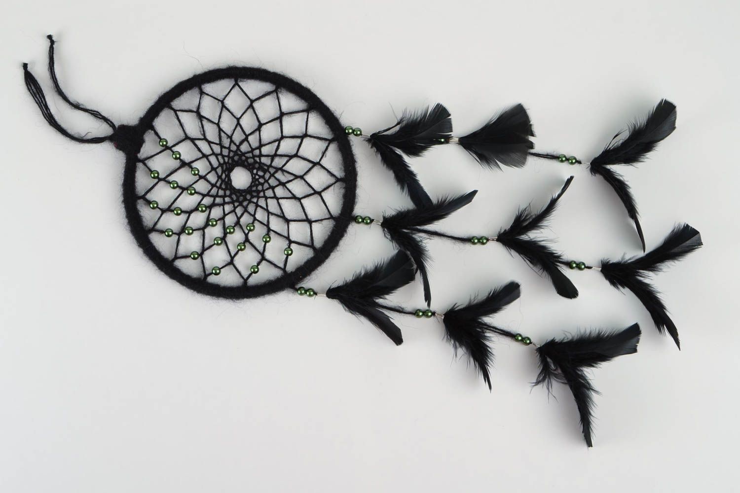 Cazador de sueños de plumas hecho a mano para decorar la casa amuleto protector  foto 3