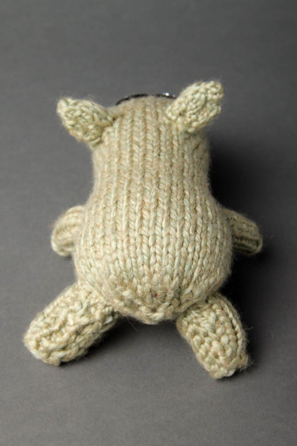 Peluche hippopotame Jouet fait main tricoté en laine Cadeau pour enfant photo 5