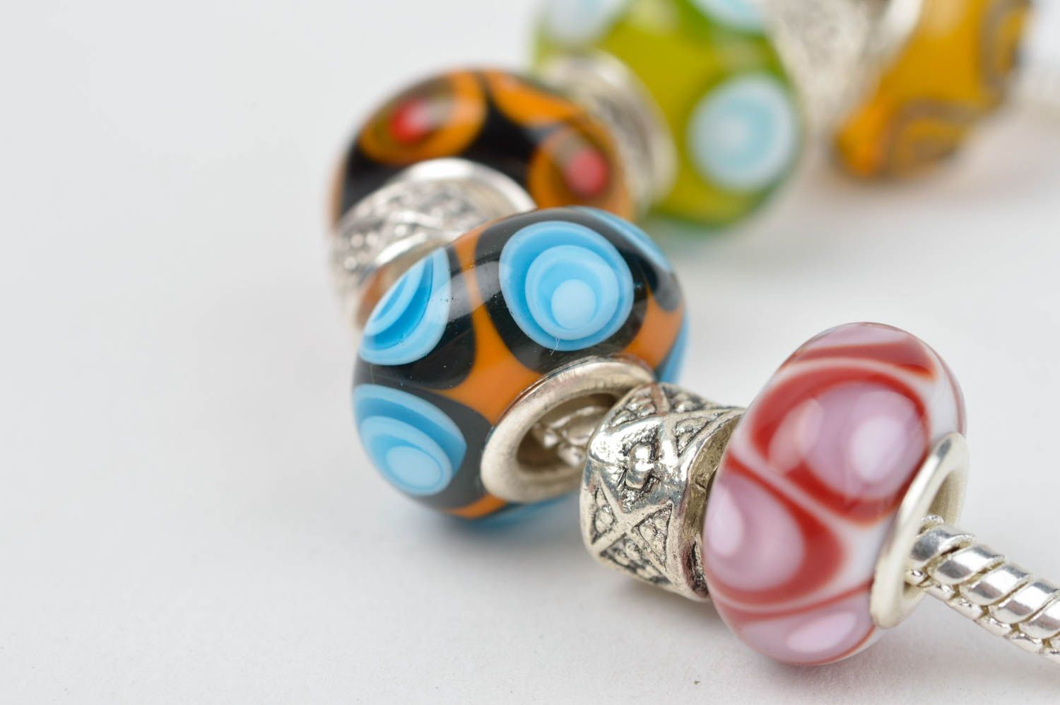 Unusual handmade glass bracelet beaded bracelet designs accessories for girls photo 5