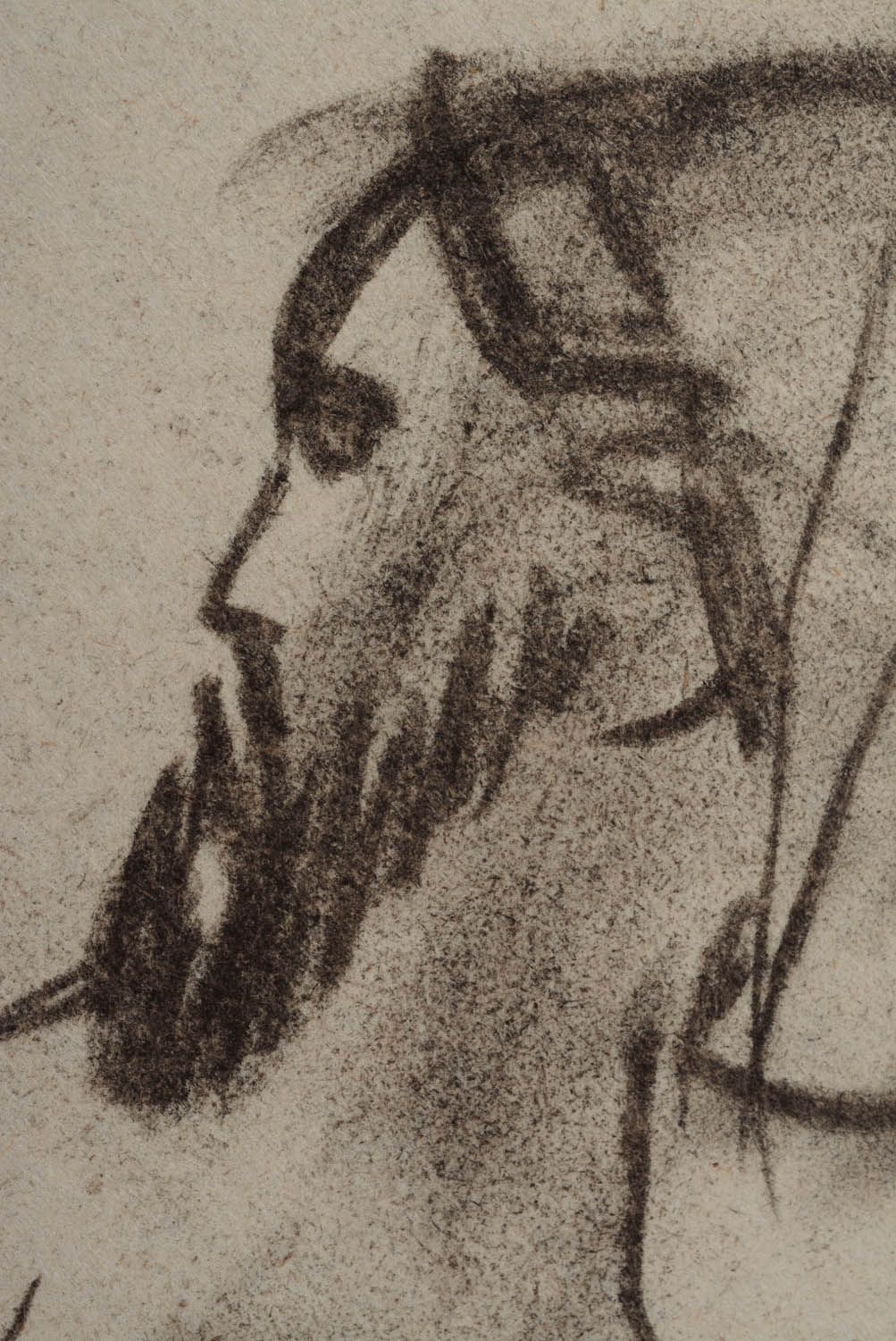 Этюд углем Мужская фигура в тюрбане фото 2