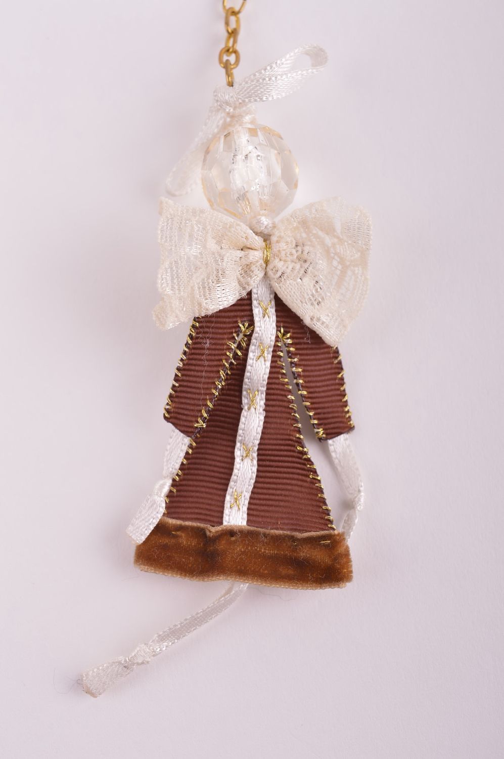 Grosse broche faite main Accessoire femme textile original Cadeau femme photo 3