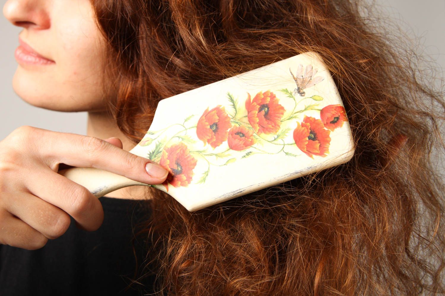 Расческа для волос ручной работы подарок для женщины деревянная расческа фото 2