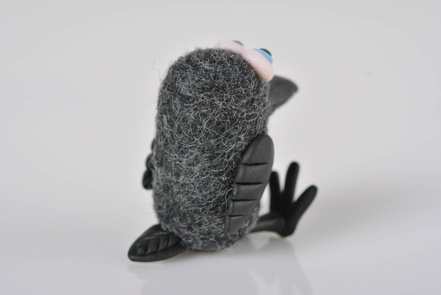 Интерьерная игрушка ворон игрушка ручной работы мягкие игрушки птица необычная фото 4