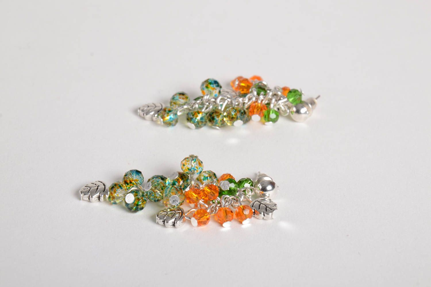 Stylish handmade beaded earrings fashion accessories crystal bead earrings photo 2