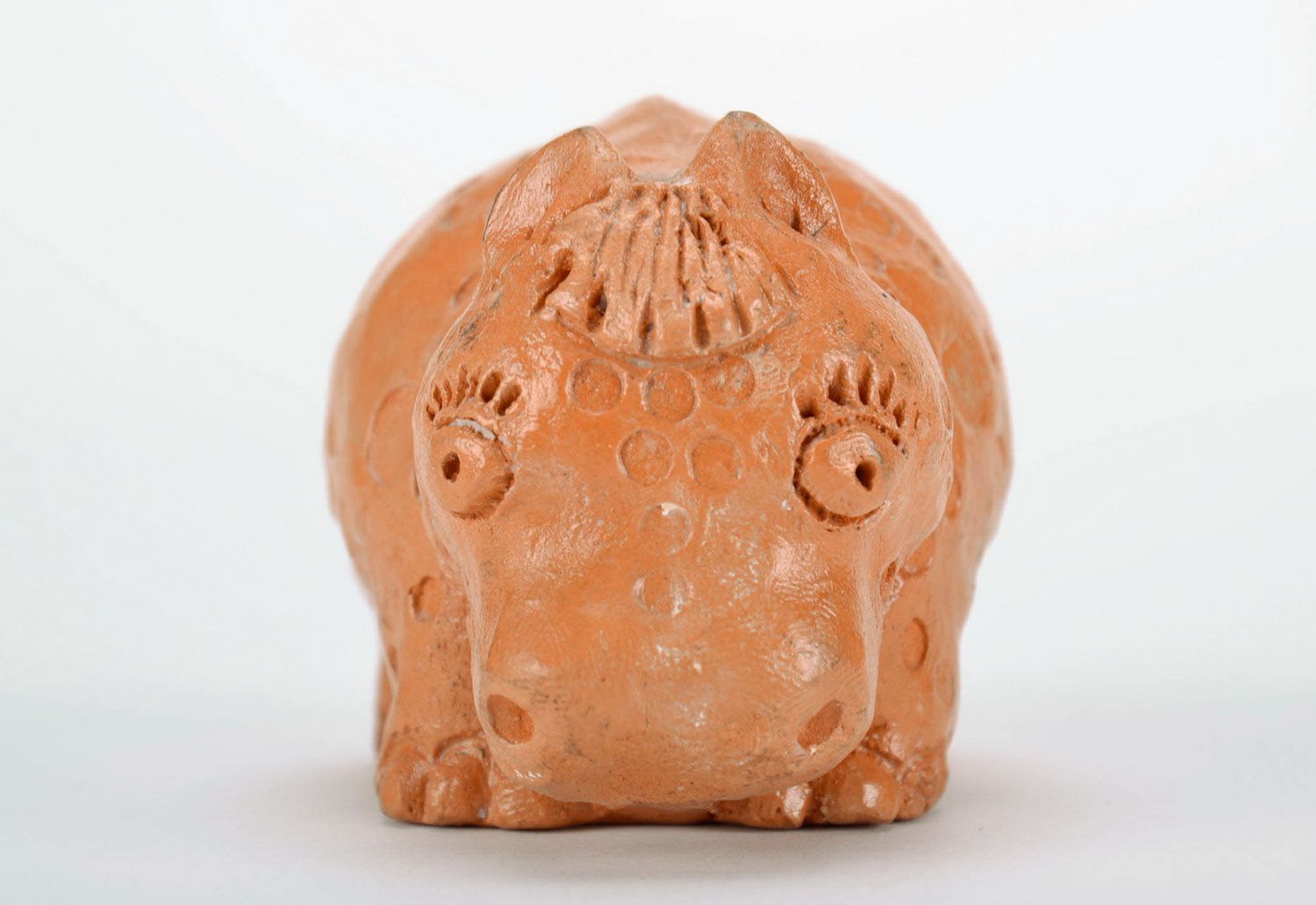 Estatueta de argila Hipopótamo foto 2