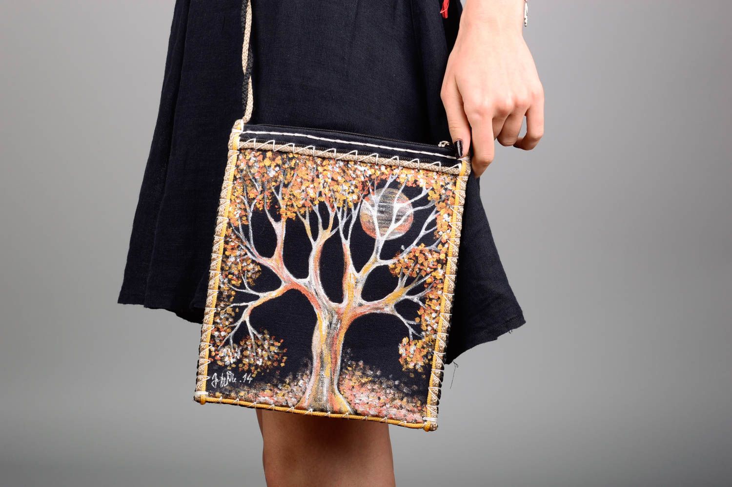 Tarpaulin fabric purse designer shoulder bag for women stylish bag with handle photo 2