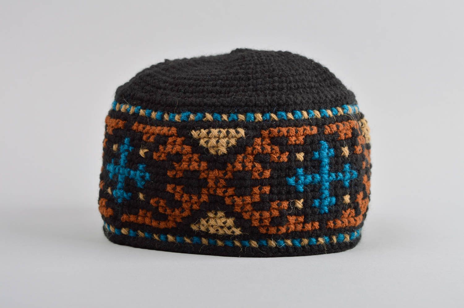 Crocheted hats handmade skullcap designer accessories men hats warm winter hat photo 4