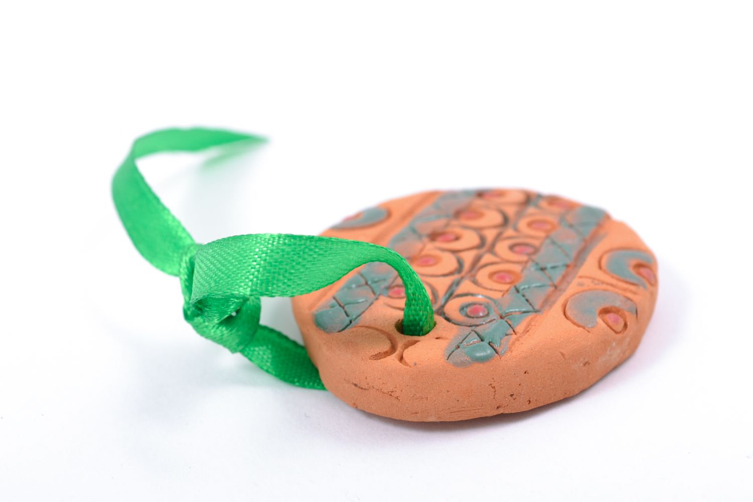 Ceramic keychain with ribbon photo 3