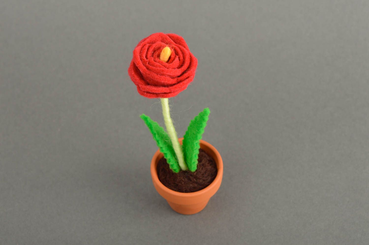 Filz Dekoration handmade Haus Spielzeug künstliche Blume Designer Geschenk foto 3