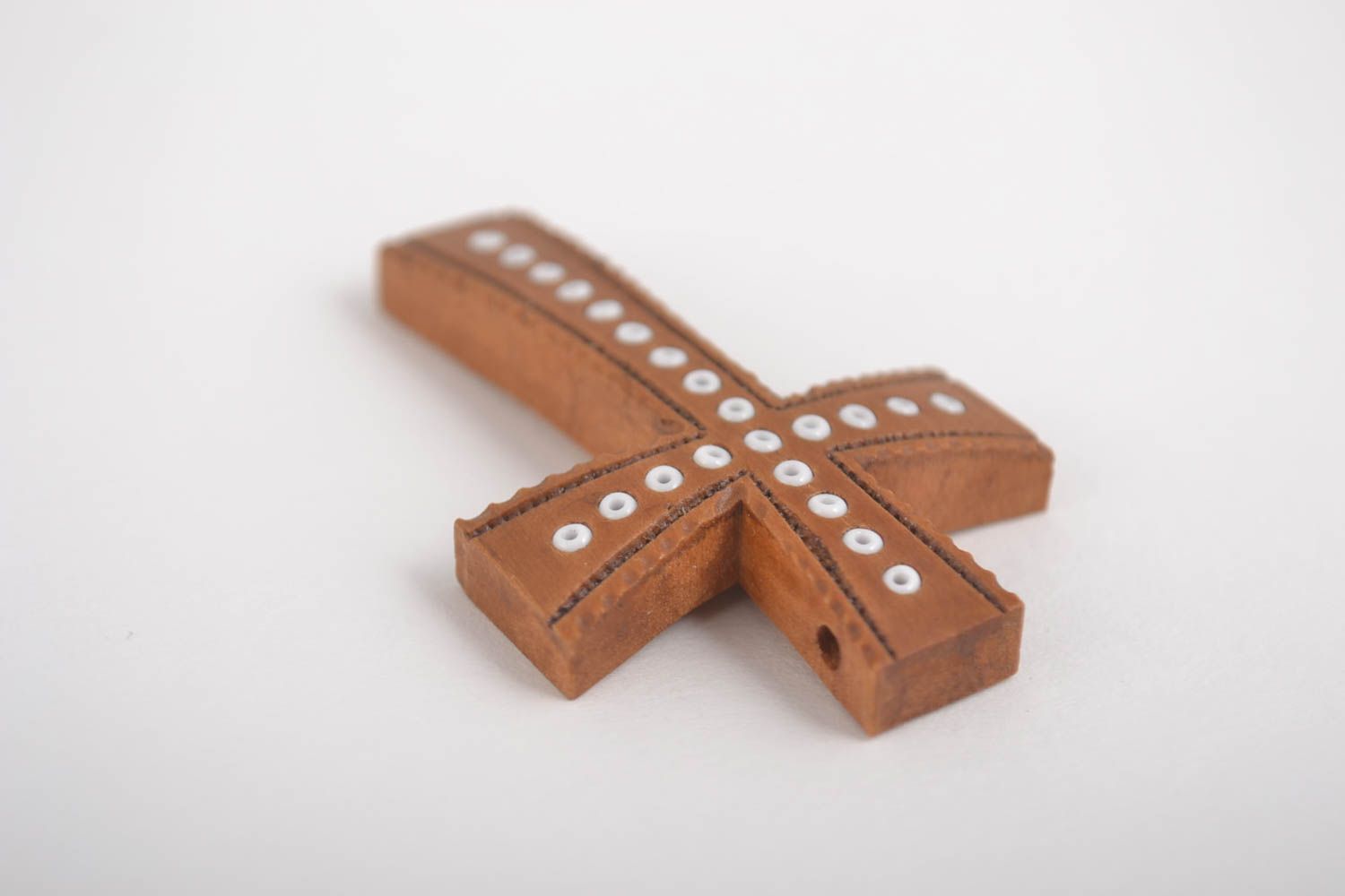 Cruz de madera hecha a mano bisutería original regalo personalizado  foto 3