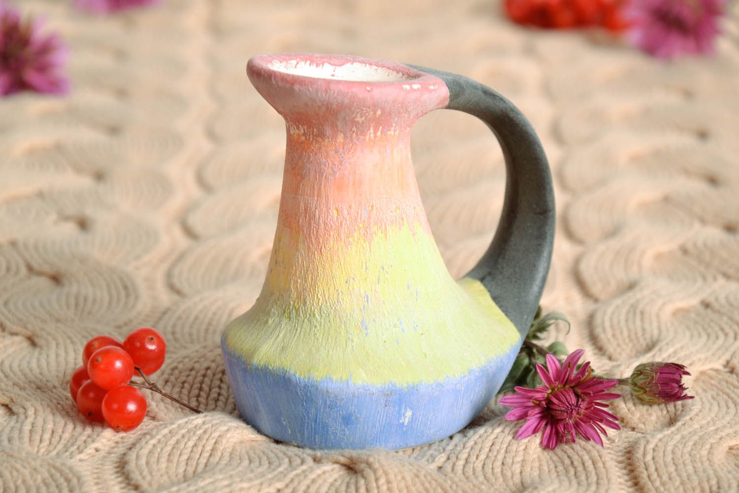 10 oz clay multicolored jug 0,32 lb photo 1