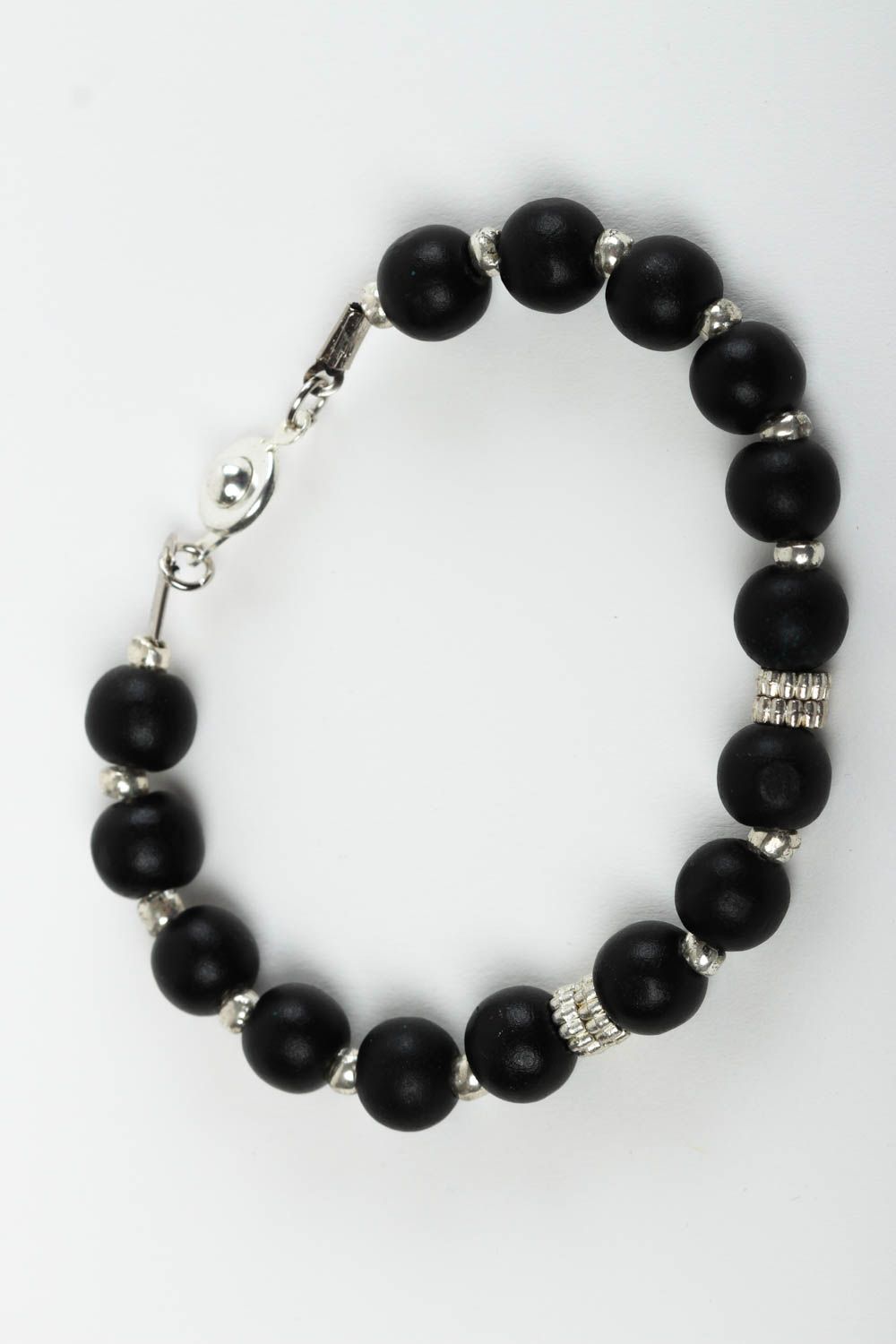 Handmade bracelet with beads stylish accessories beaded jewelry wooden bracelet photo 3