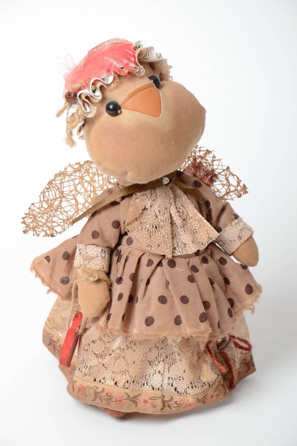 Muñeca de trapo hecha a mano original aromatizada de café y vainilla decorativa  foto 2