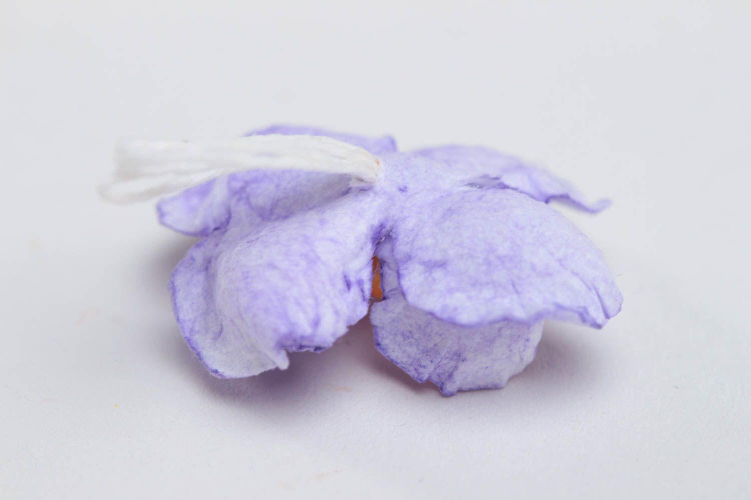 Бумажный цветок скрапбукинг для декора открыток фиолетовый ручной работы фото 4