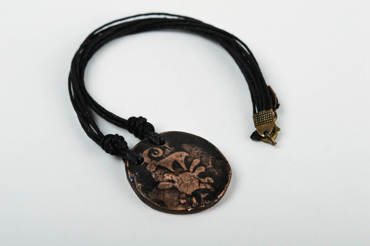Handmade Halsketten Anhänger Keramik Schmuck Anhänger Mode Accessoire einmalig foto 2