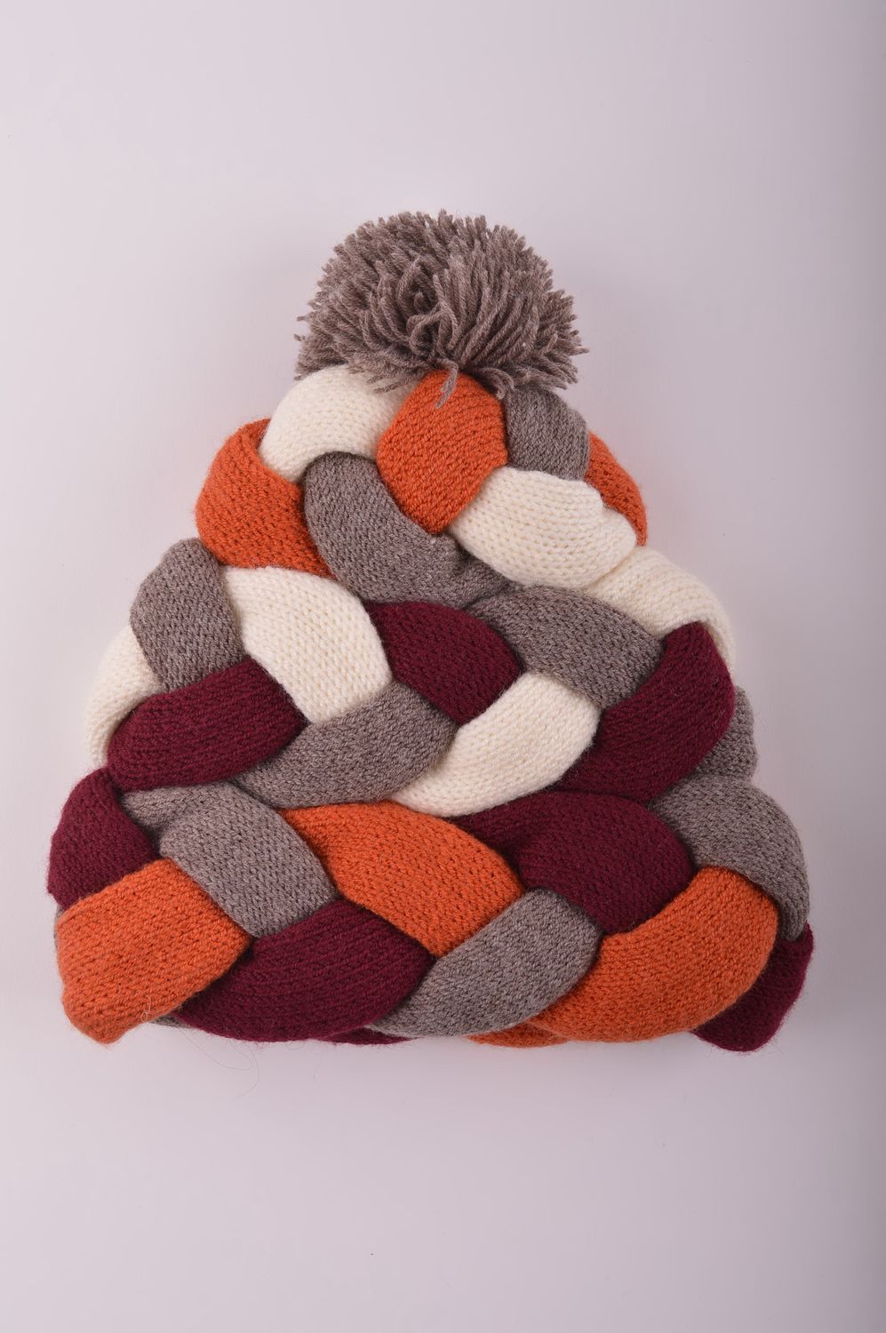 Mütze mit Bommel handmade Damenmütze Winter Geschenke Ideen Accessoire Damen foto 4