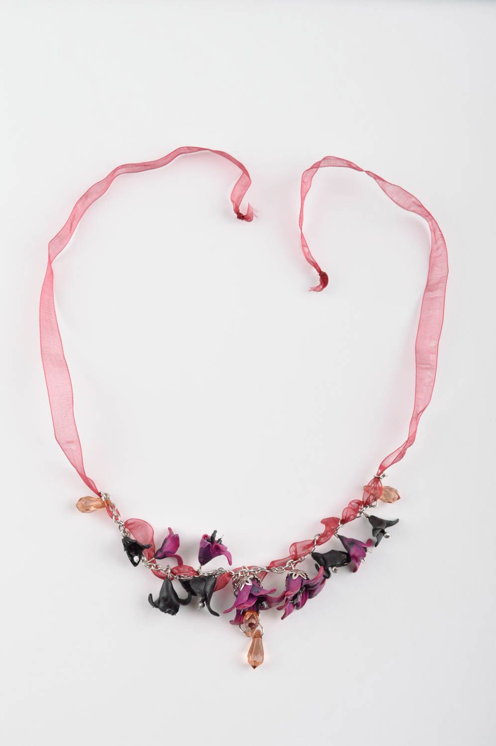 Collar de arcilla polimérica artesanal bisutería fina regalo original para mujer foto 5