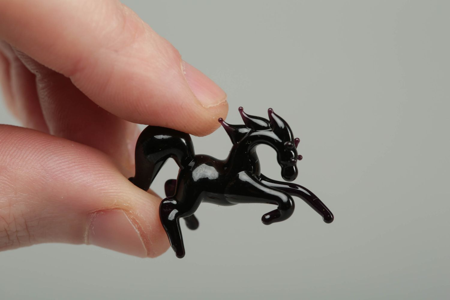 Kleine Figurine aus Glas Pferd foto 4