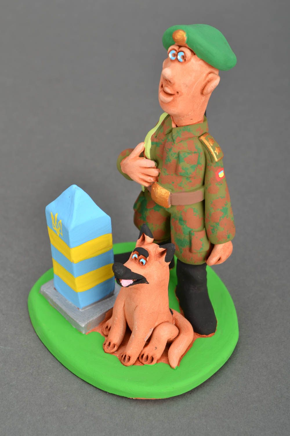 Painted ceramic figurine Border Guard photo 3