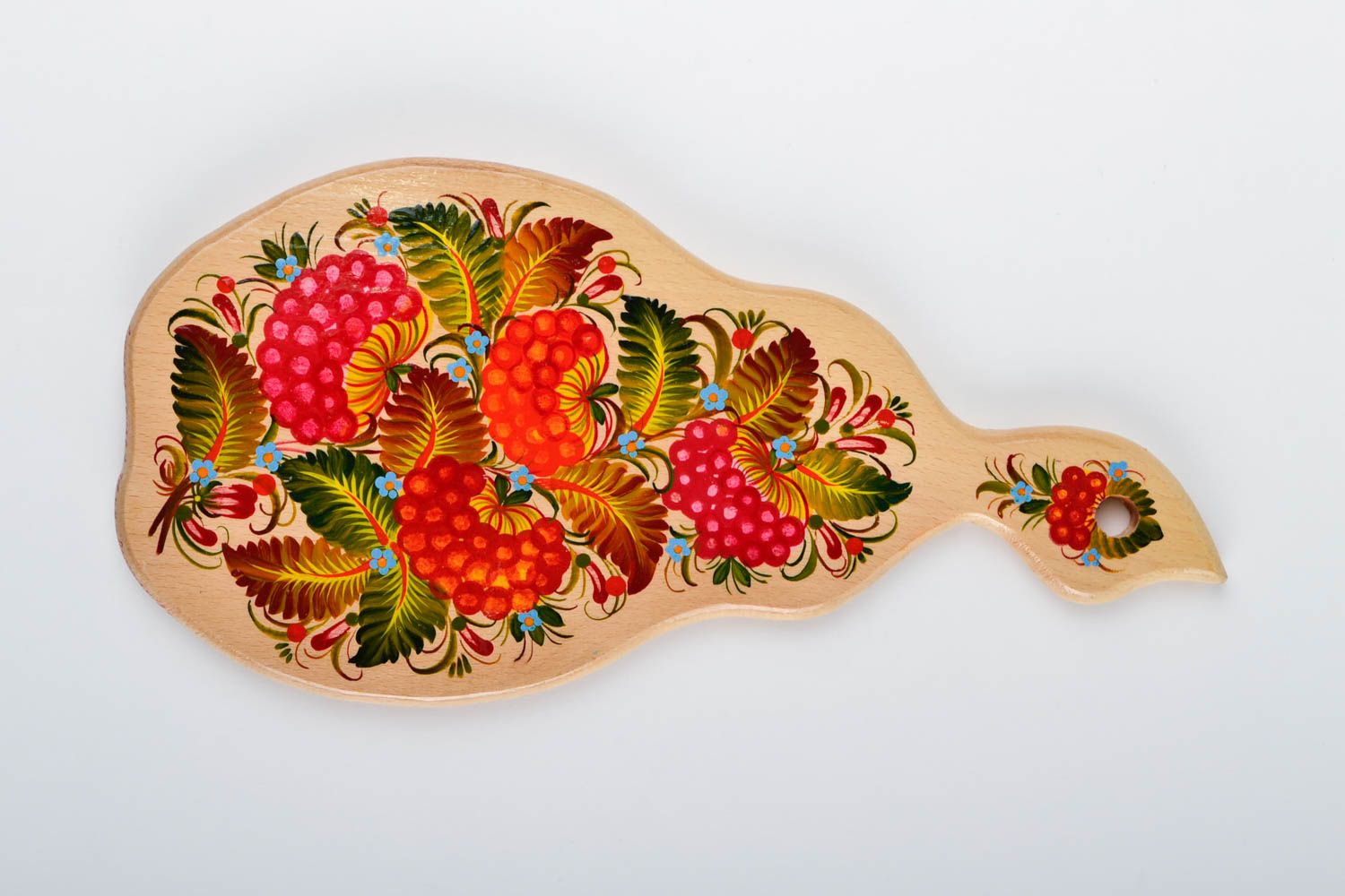 Planche à découper bois faite main peinte poire Déco cuisine Cadeau femme photo 3