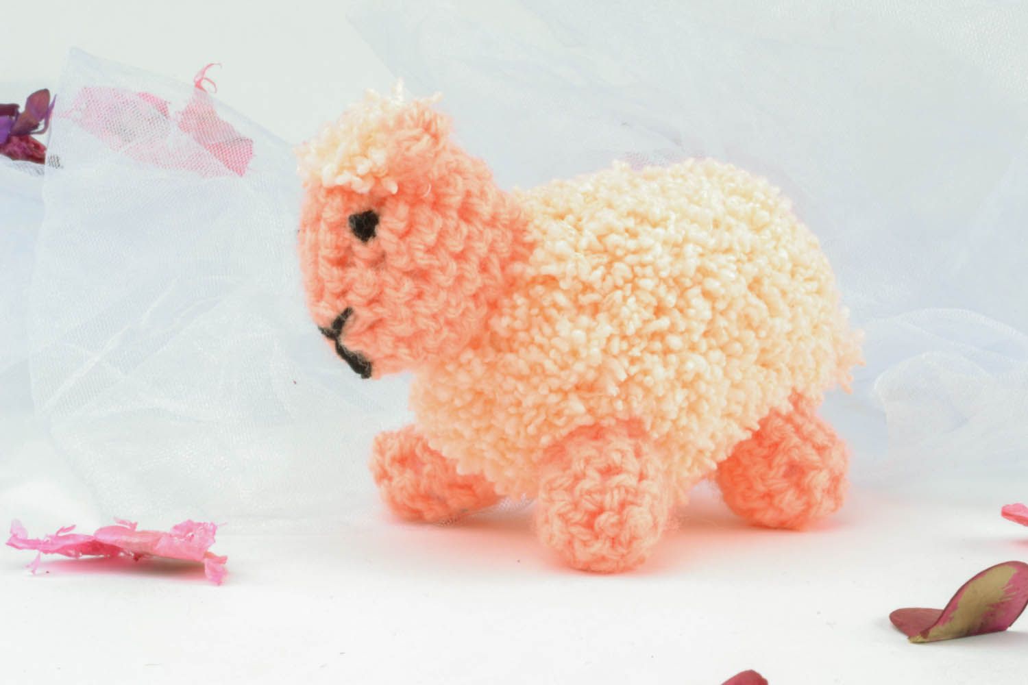 Pink toy sheep  photo 1