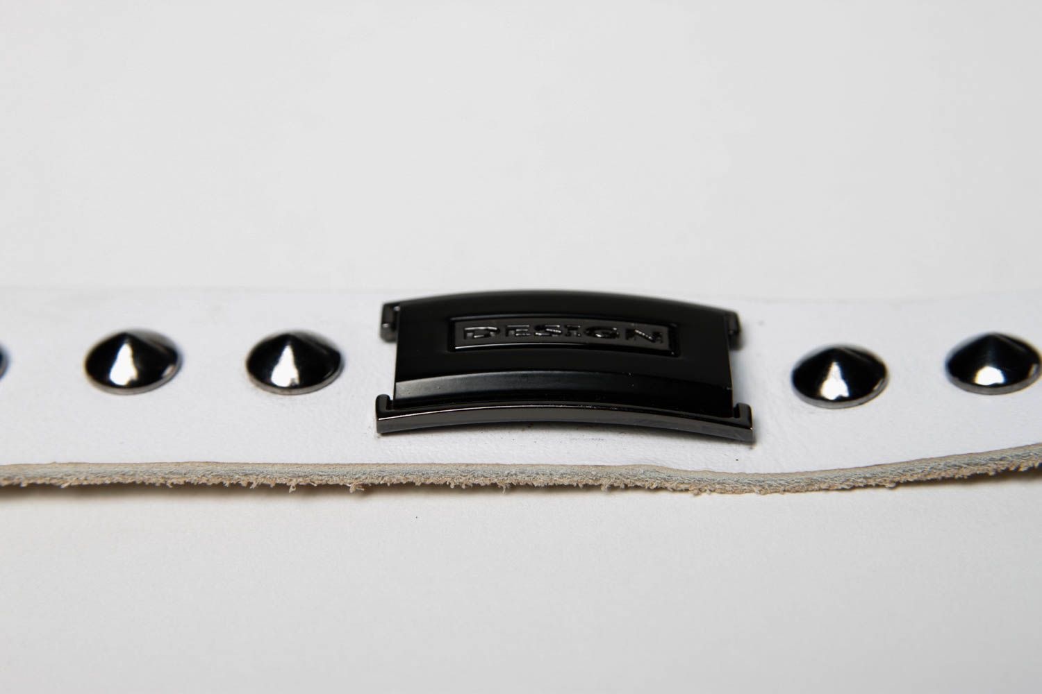 Handmade breites Lederarmband weißes Armband Schmuck für Frauen Designer Schmuck foto 4