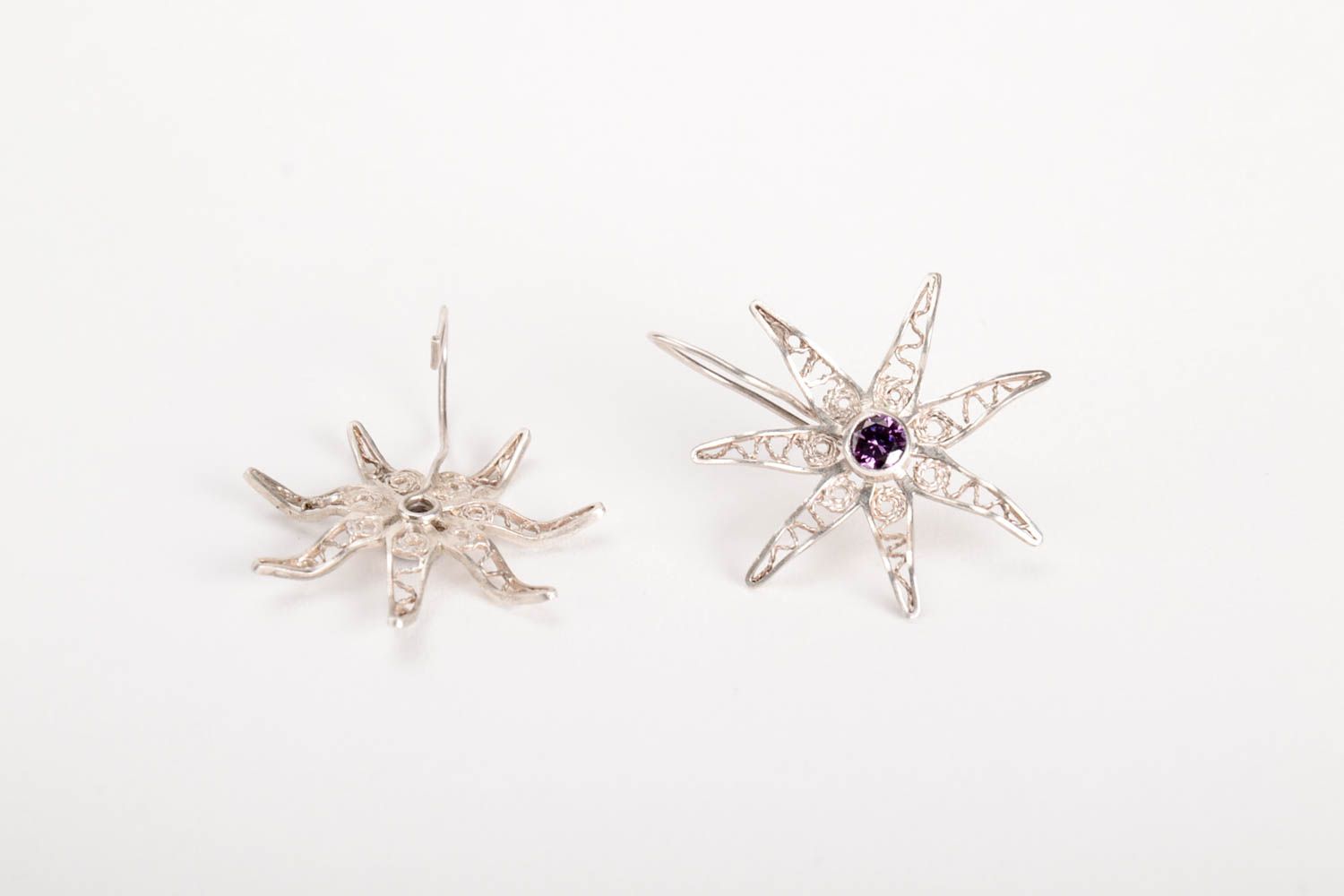 Handmade earrings silver jewelry designer earrings fashion accessories photo 5