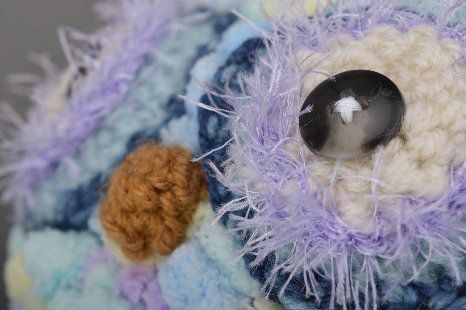 Jouet hibou Peluche faite main Déco maison acrylique polyester au crochet beau photo 4