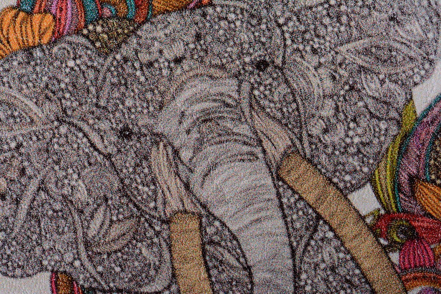 Leder Passhülle mit Muster Elefant foto 3