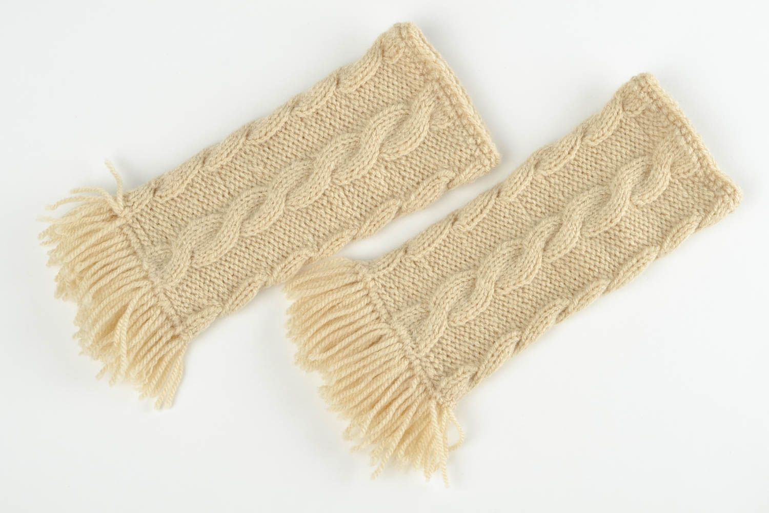 Handmade crochet mittens soft knitted mittens wool mottens design gifts for her photo 2