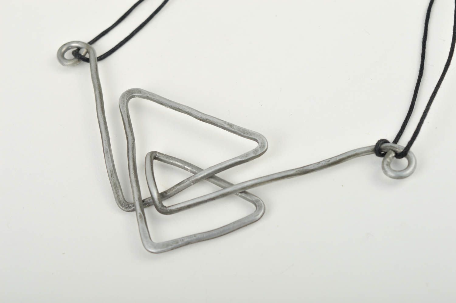 Unusual handmade metal pendant necklace metal craft beautiful jewellery for her photo 5