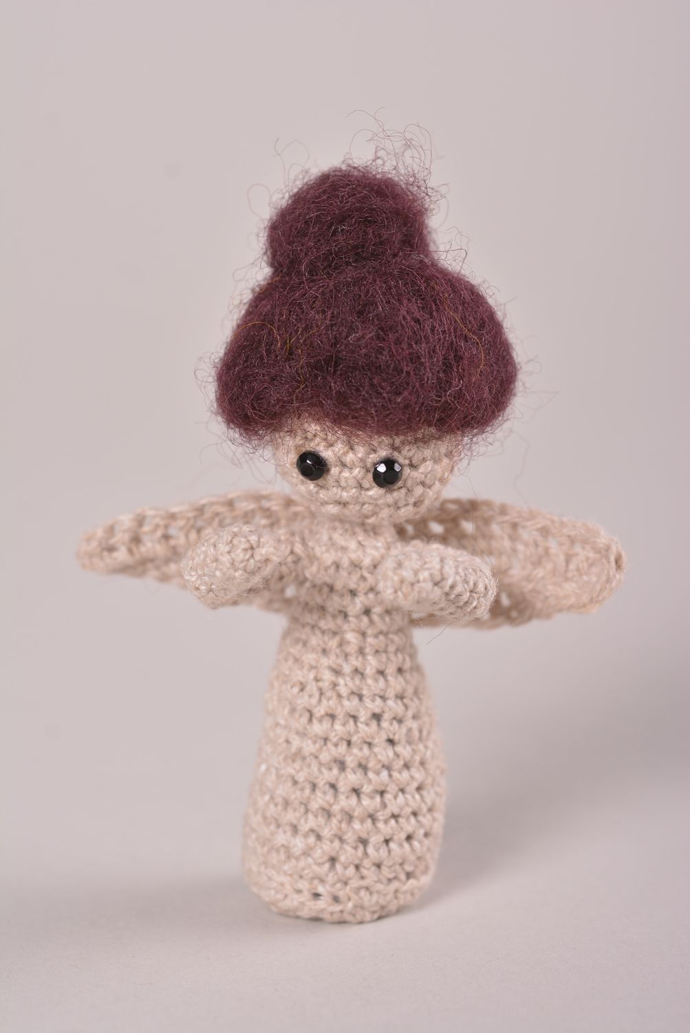 Handmade interior doll hand-crocheted dolls designer small toys for children photo 2
