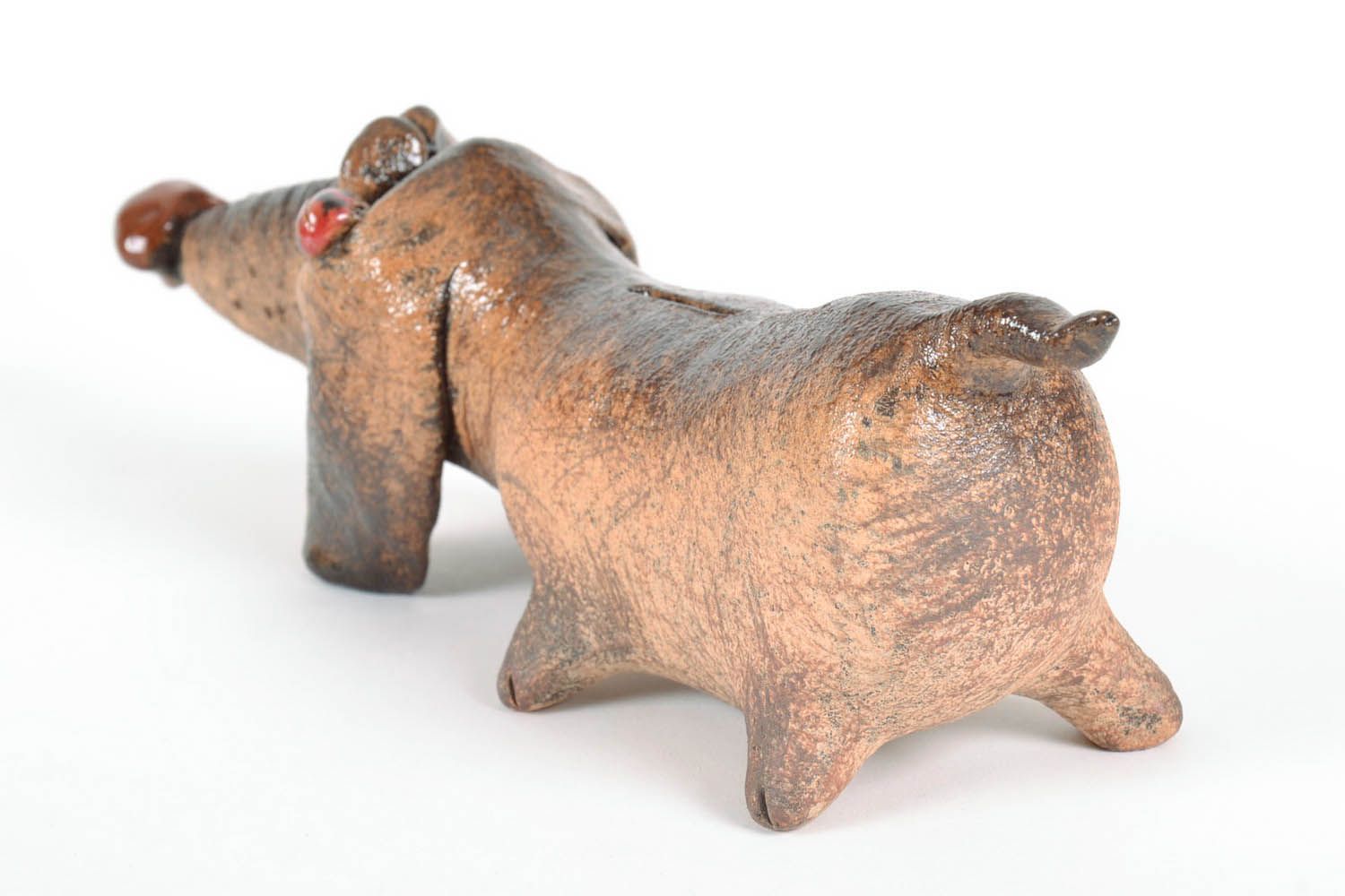 Alcancía de cerámica en forma de perro salchicha foto 5