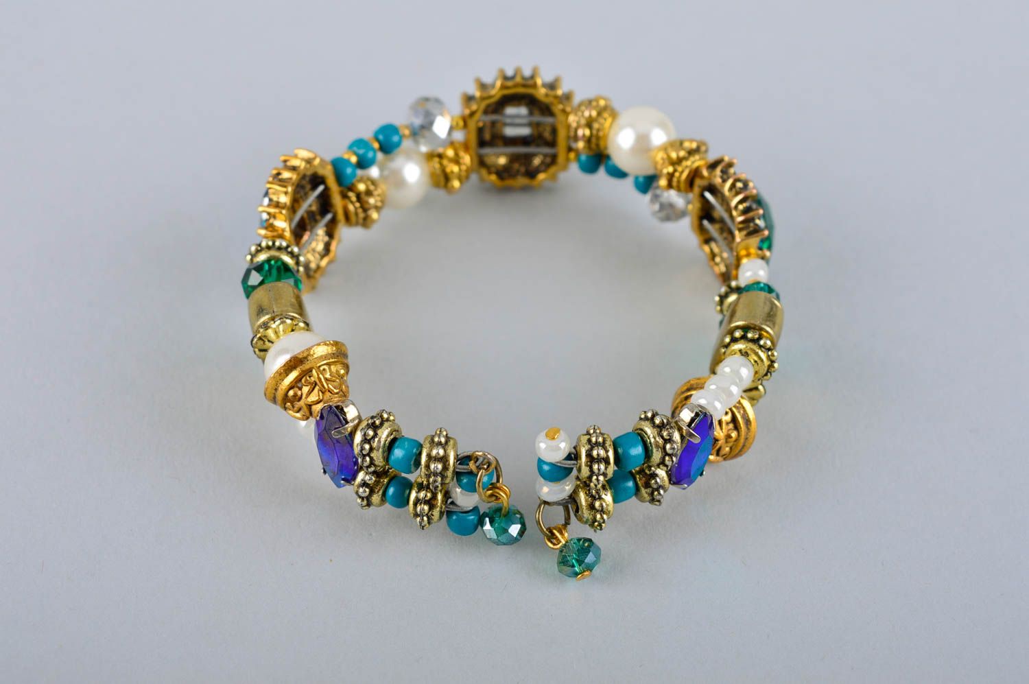 Handmade female bracelet unique crystal bijouterie stylish present for woman photo 5