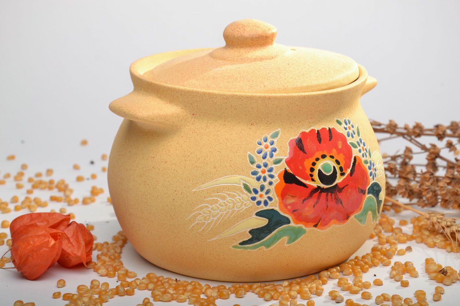Ceramic pot with lid photo 1