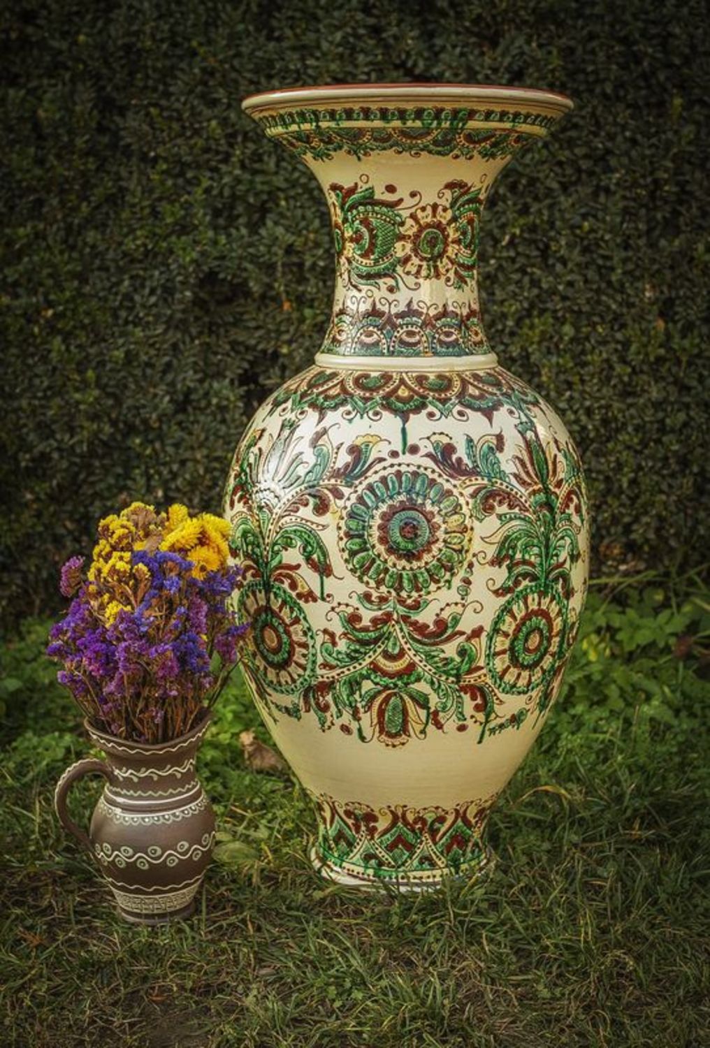 Super exclusive 30 inches tall 14 inches wide handmade floor vase for home décor 22 lb photo 1