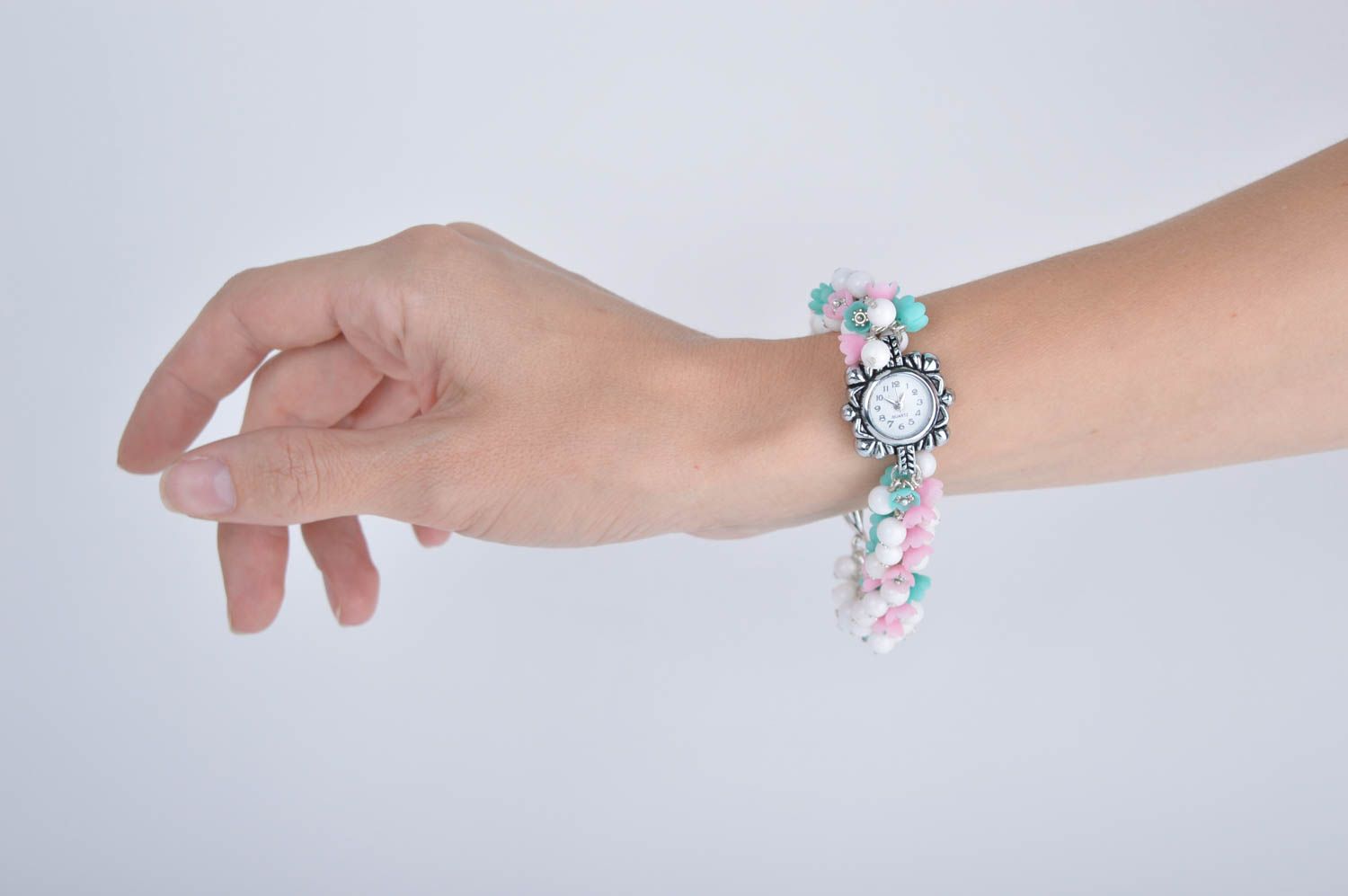 Reloj de mujer hecho a mano de cuentas accesorio de moda regalo especial foto 5