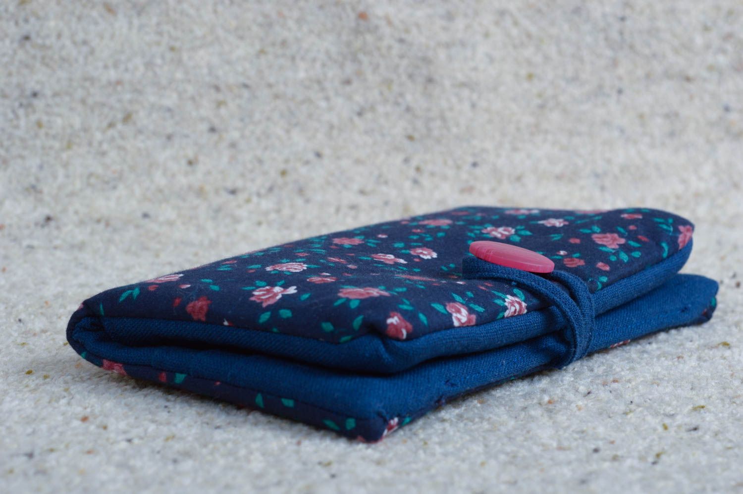 Кошелек для женщин ручной работы кошелек из ткани модный кошелек синий фото 2