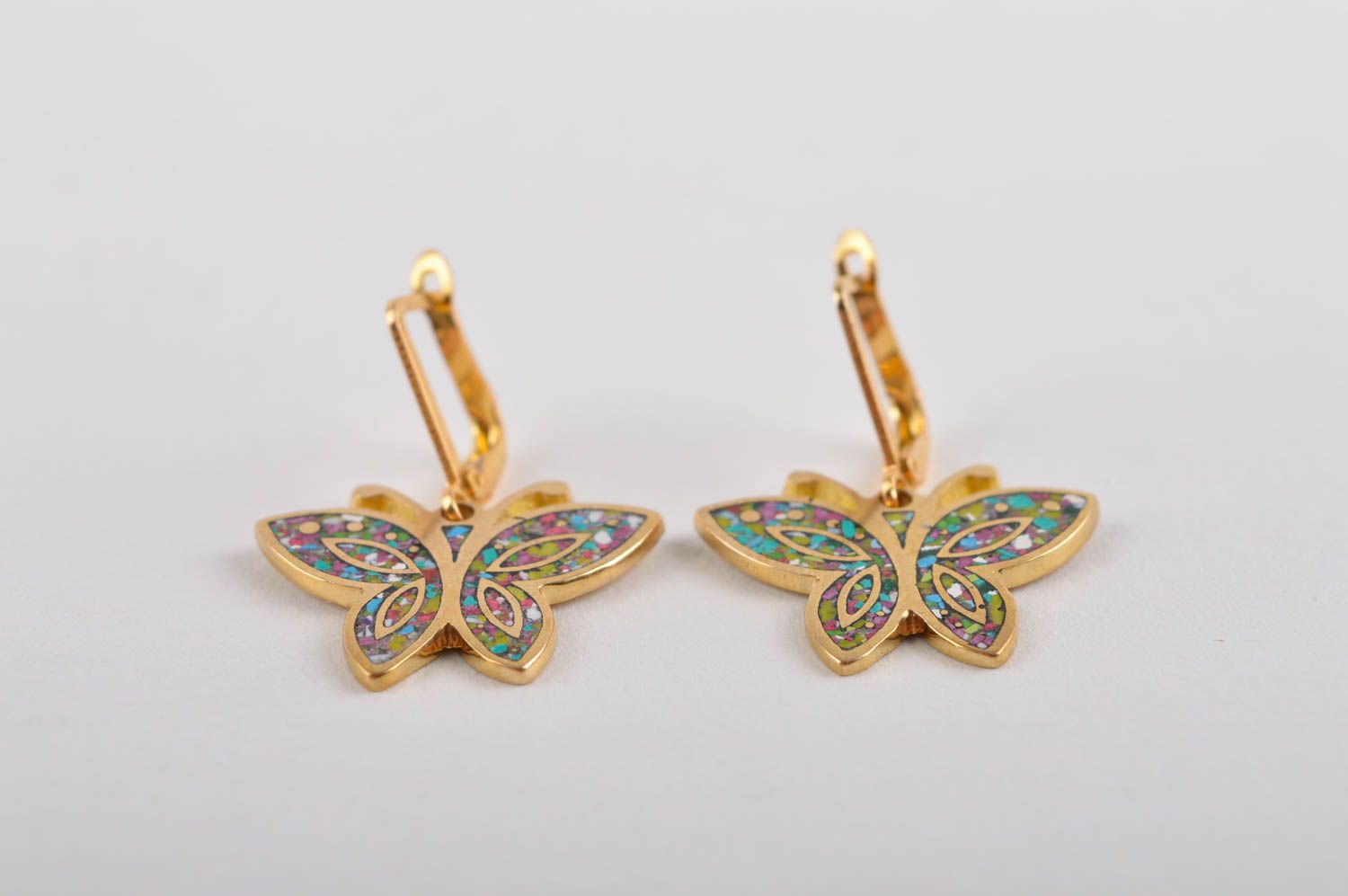 Pendientes de moda mariposas hechas a mano bisutería fina regalo original foto 4