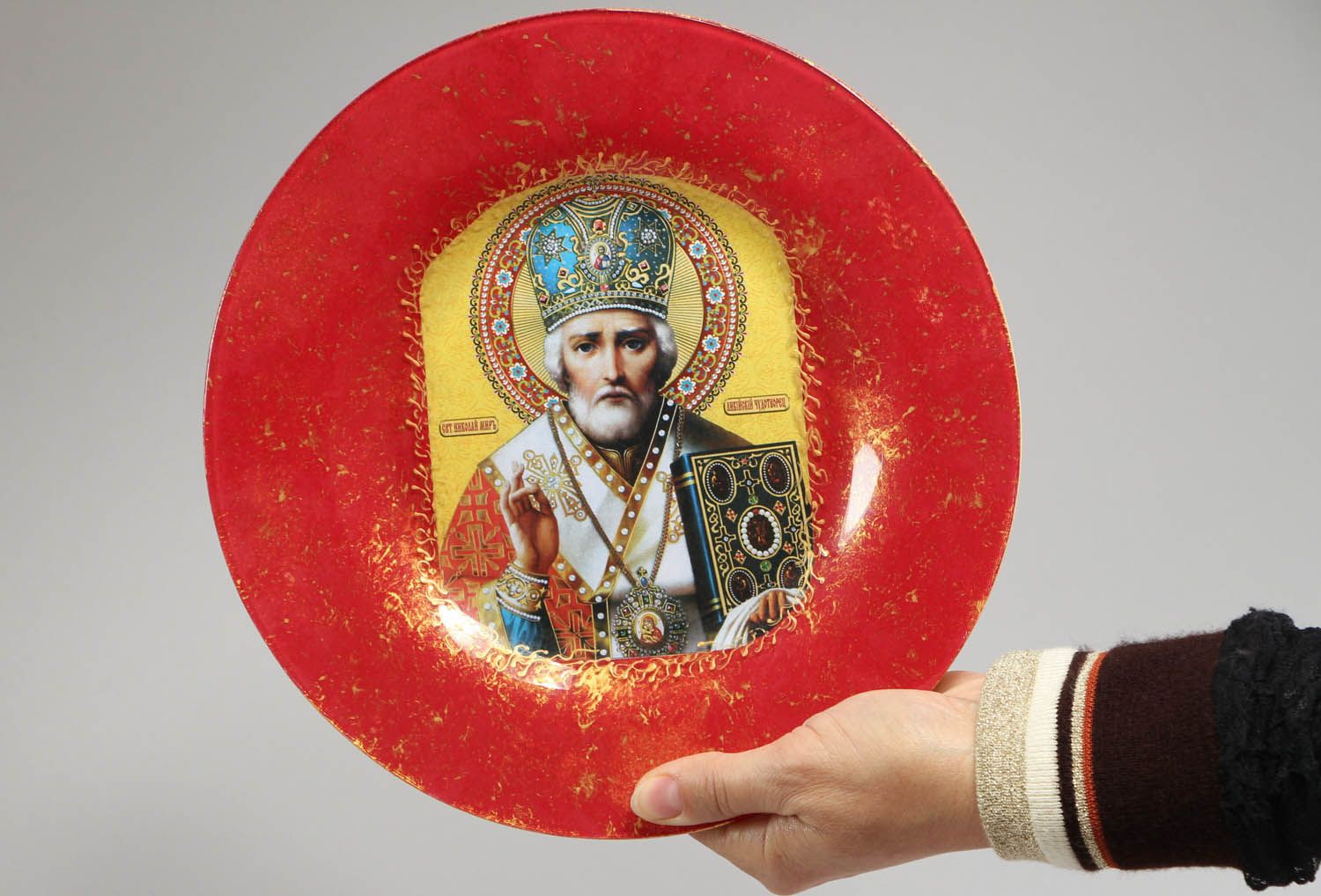 Декоративная тарелка Святой Николай  фото 5