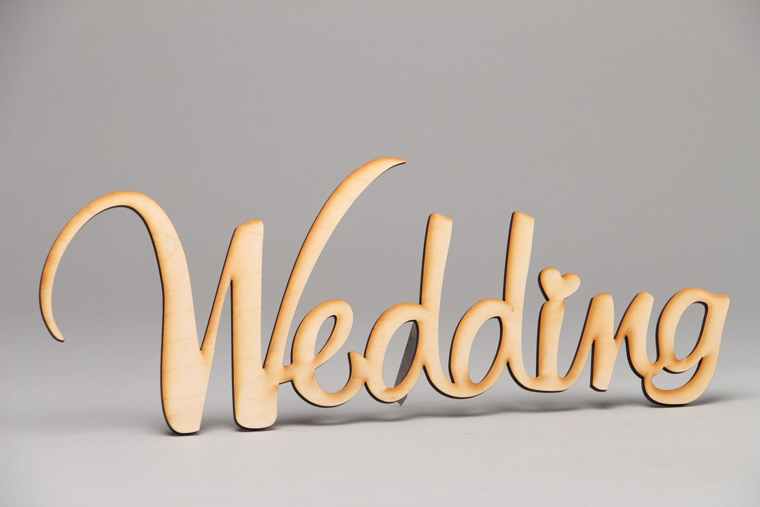 Semilavorato fatto a mano a forma di scritta wedding materiale da dipingere
 foto 1